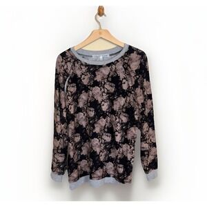 Women's S Fairy Grunge Whimsygoth Dark Floral Black Casual Stretch Comfy Cozy